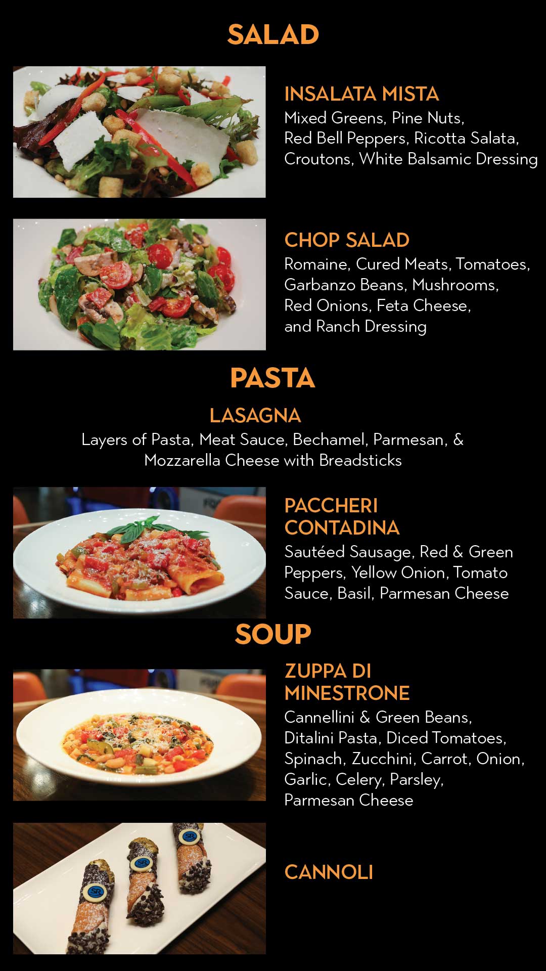 Italian Menu
