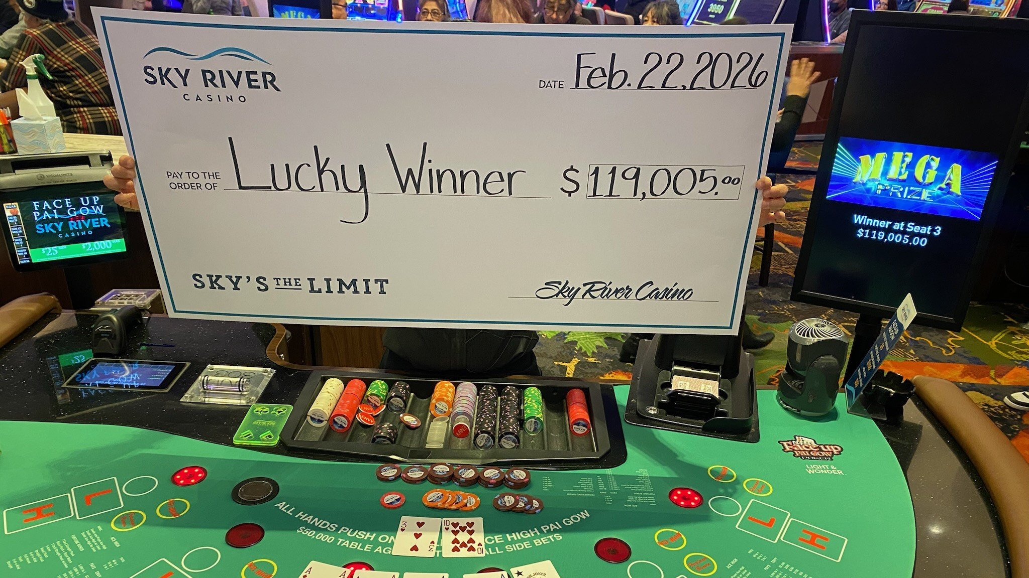 Sky River Casino Tops $1 Million in February Table Game Jackpots